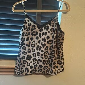 Small Banana Republic leopard shirt.